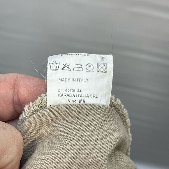 (NUDE) Beige Layered Flared High Rise Ruffle Denim Skirt Size 28 - Picture 7 of 9